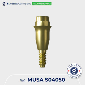 Pilar multi-posición recto estético estrecho anti-rotacional solidario altura 5mm CI hexagonal