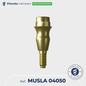 Pilar multi-posición recto estético slim anti-rotacional altura 5mm CI hexagonal