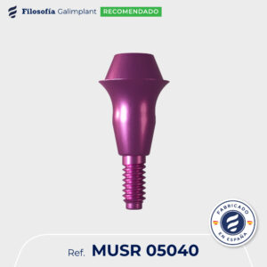 Pilar multi-posición recto estético ancho rotacional altura 4mm CI hexagonal