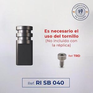 Réplica de implante CI hexagonal (diámetro 4mm)